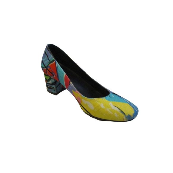 *Agnes b. PARIS Multicolor Fabric Pumps 'JONONE' Artists Series